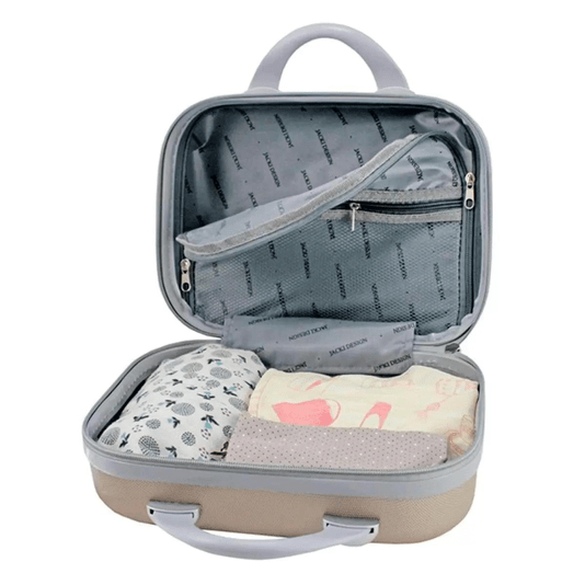 Frasqueira Necessaire De Viagem Em ABS Dourada Love