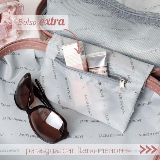 Frasqueira Necessaire De Viagem Em ABS Rose Love