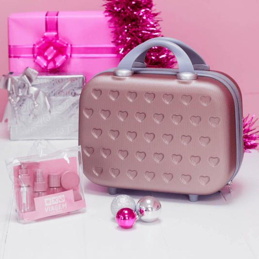 Frasqueira Necessaire De Viagem Em ABS Rose Love