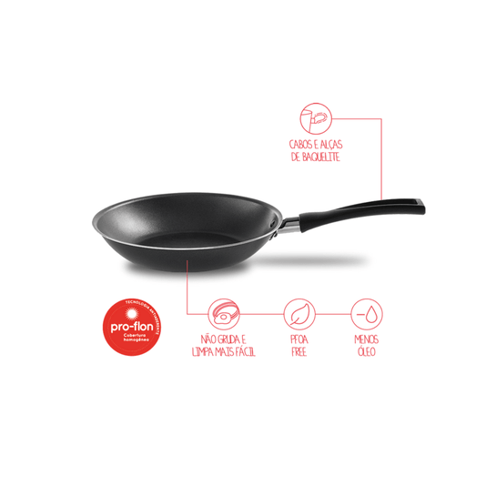 Frigideira Garlic Antiaderente Grafite 20cm Brinox