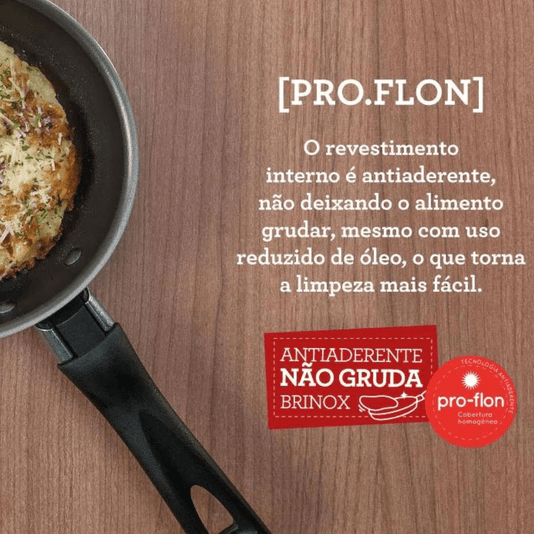 Frigideira Garlic Antiaderente Grafite 20cm Brinox