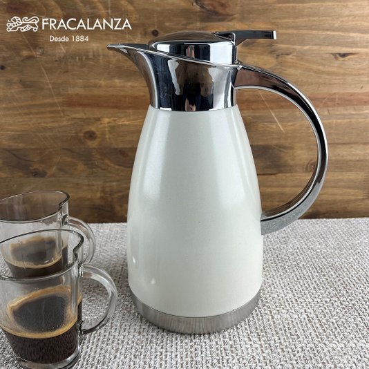 Garrafa Térmica Em Inox Studio Café Parede Dupla 1,5L Branca