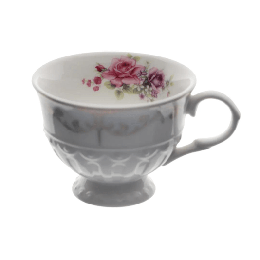 Jogo 12 Peças Para Café Em Porcelana New Bone China 80ml