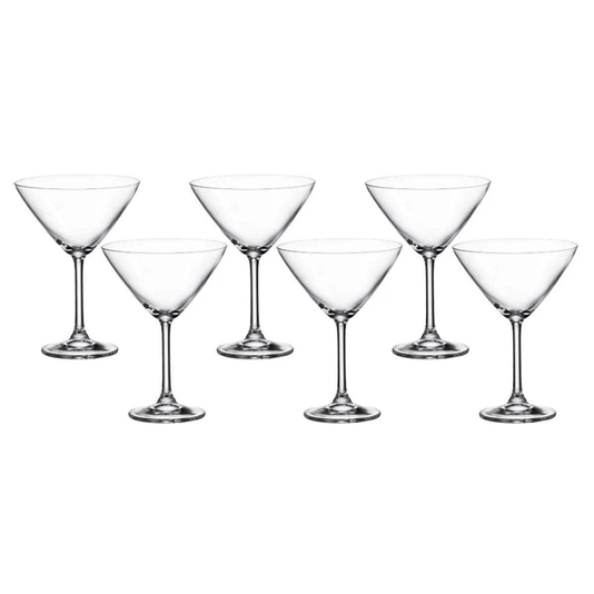Jogo Com 6 Taças Cristal Gatro Para Martini 280ml