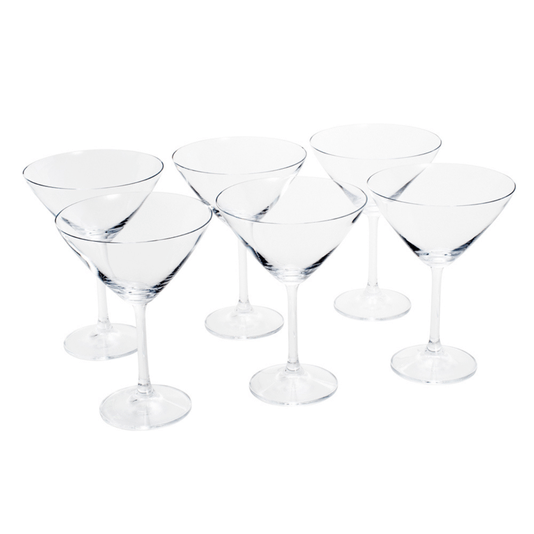 Jogo Com 6 Taças Cristal Gatro Para Martini 280ml