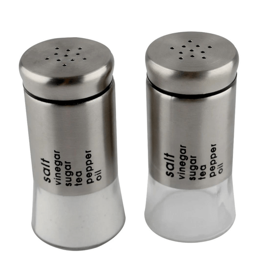 Jogo De 2 Porta Condimentos Cylinder Em Aço Inox 100ml