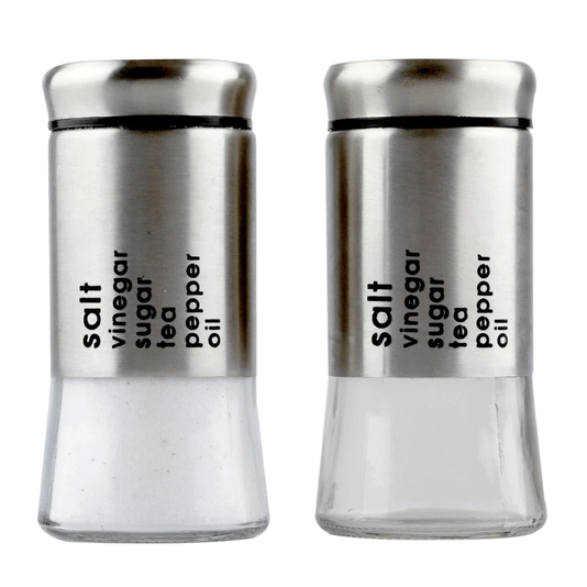 Jogo De 2 Porta Condimentos Cylinder Em Aço Inox 100ml