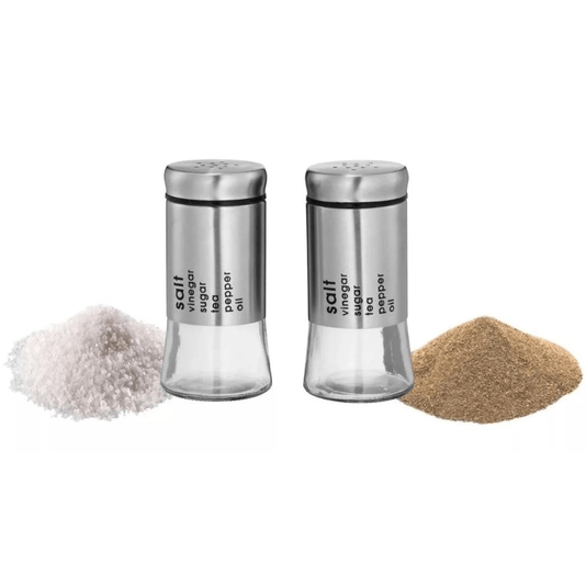 Jogo De 2 Porta Condimentos Cylinder Em Aço Inox 100ml