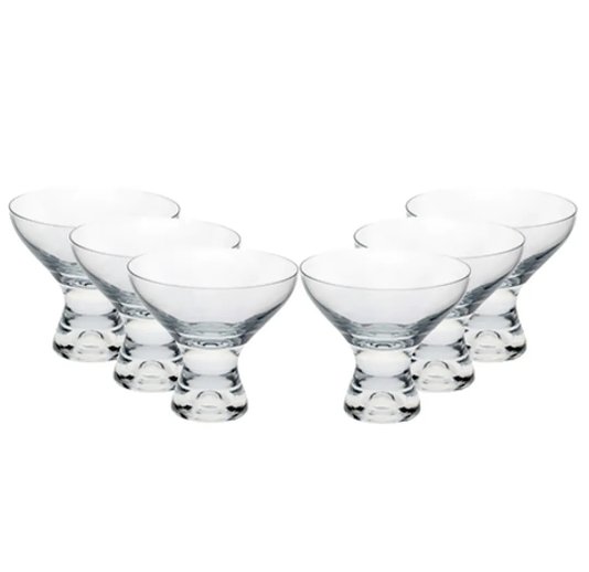 Jogo de 6 Taças Para Sobremesa Vega em Cristal Ecológico 330ml
