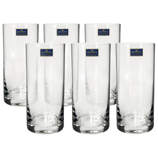 Jogo De Copos Cristal Bohemia Larus 6 Peças 350ml