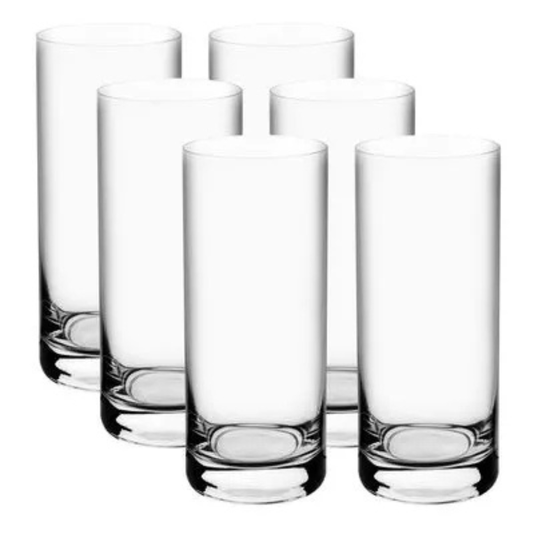 Jogo De Copos Cristal Bohemia Larus 6 Peças 350ml