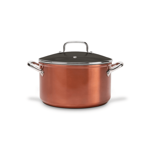 Jogo de Panelas 4 Peças Ceramic Life Unique com indução Brinox Caramelo