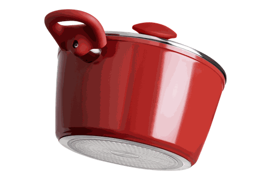 Jogo de Panelas 5 Peças Ceramic Life Optima Brinox Vermelho Carmim