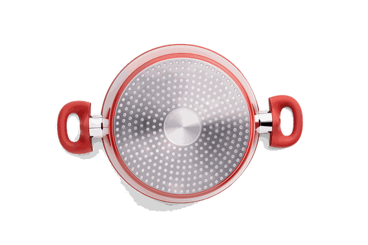 Jogo de Panelas 5 Peças Ceramic Life Optima Brinox Vermelho Carmim