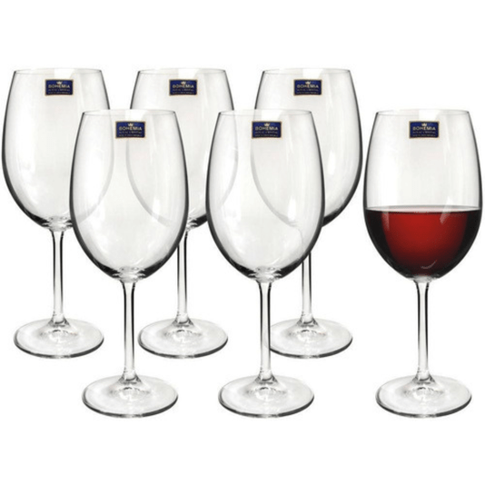 Jogo de Taças de Vinho Bohemia Crystalite 580ml