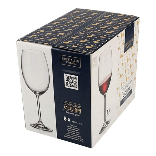 Jogo de Taças de Vinho Bohemia Crystalite 580ml