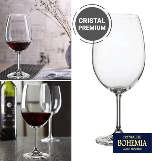 Jogo de Taças de Vinho Bohemia Crystalite 580ml