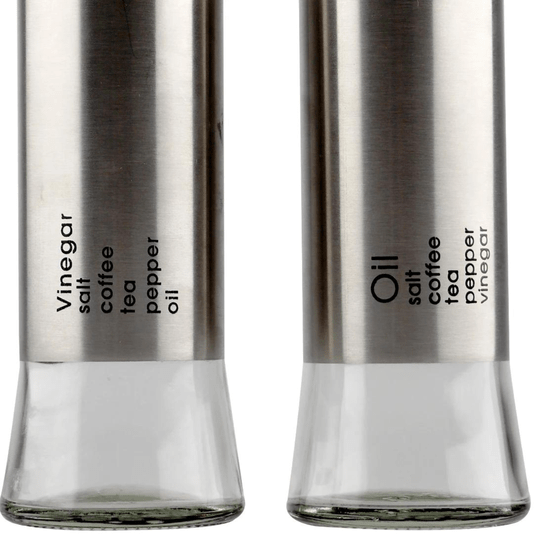 Jogo Galheteiros Cylinder Com 2 Peças Em Aço Inox 300ml