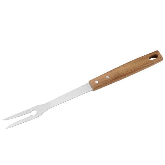 Jogo Para Churrasco Beef Club 3 Peças Em Aço Inox Com Cabo Madeira Acacia Fracalanza