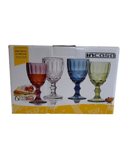 Jogo Taça de Vidro 210ml Transparente incasa