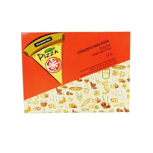 Jogo Talheres para Pizza 12 peças Aço Inox Tramontina