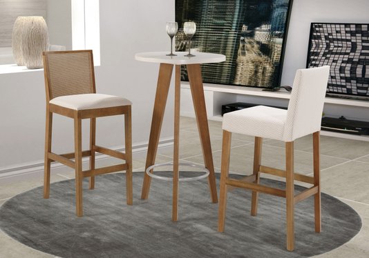 Banquetas Artisoli Iris Encosto Em Tela E Assento Estofado Facto