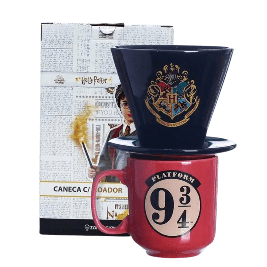 Kit Café Com Coador E Caneca Plataforma 9 ¾ Harry Potter