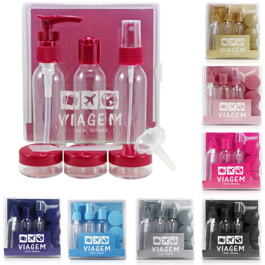 Kit de Frascos Para Viagem de 9 Peças Jacki Design