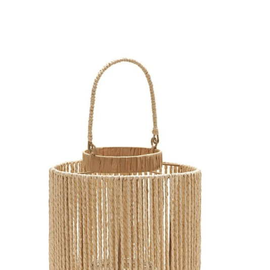 Lanterna Em Fibra Natural Decorativa G 31,5CM