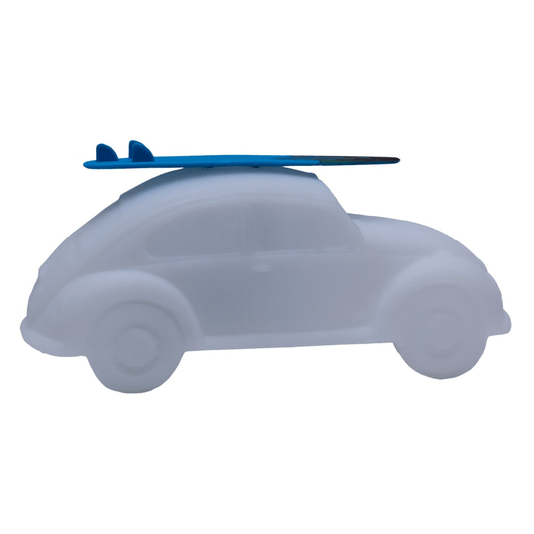 Luminária Abajur Fusca Branco Com Prancha Lâmpada Led