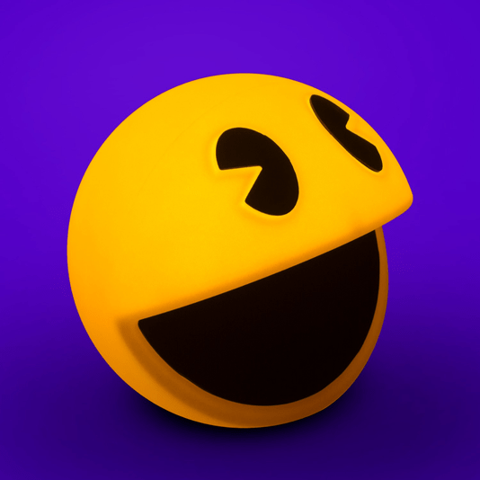 Luminária Abajur Pacman Com Lâmpada Led