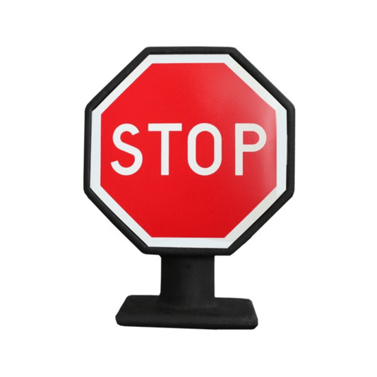 Luminária Abajur Placa Stop Com Lâmpada Led