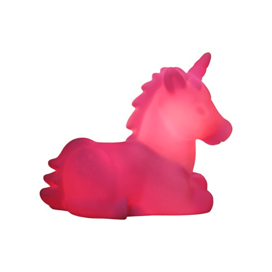 Luminária Abajur Unicórnio Rosa Com Lâmpada Led