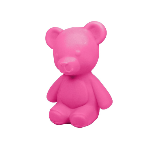 Luminária Abajur Urso Teddy Rosa Com Lâmpada Led