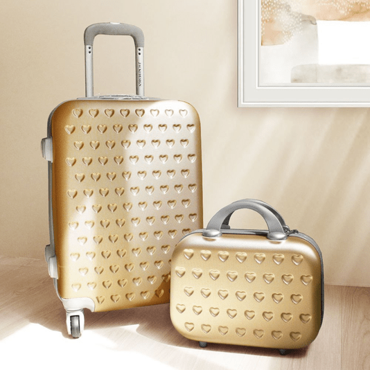 Mala De Viagem De Bordo Dourada Love Jacki Design