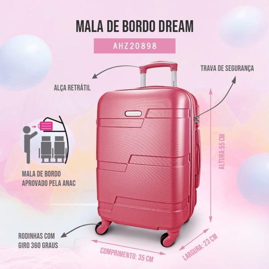 Mala De Bordo Para Viagem Dream Jacki Design Salmão