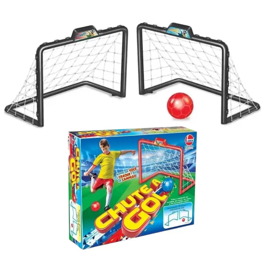 Mini Trave Infantil Chute a Gol Com Bola E 2 Traves 