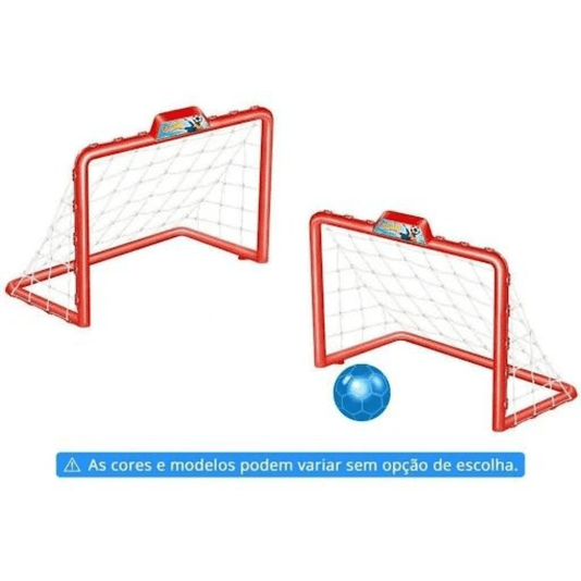Mini Trave Infantil Chute a Gol Com Bola E 2 Traves 