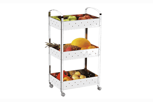 Organizador Brinox Suprema Inox De Chão Com Rodinhas