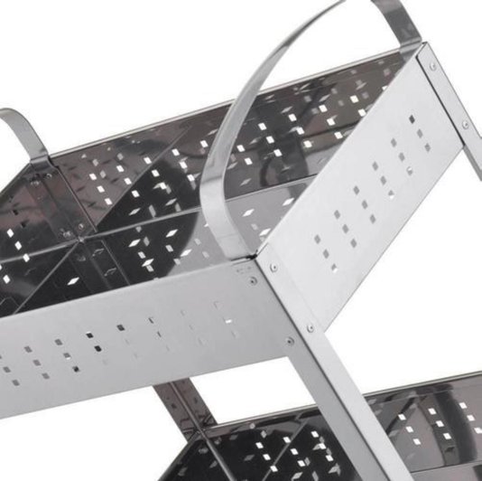 Organizador Brinox Suprema Inox De Chão Com Rodinhas