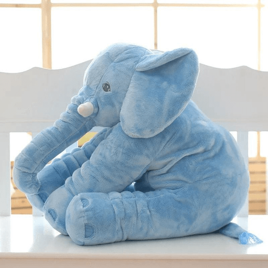 Pelúcia Almofada Gigante Elefante Azul 48cm Buba