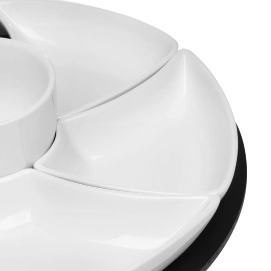 Petisqueira De Porcelana Giratória Com 8 Peças HausKraft