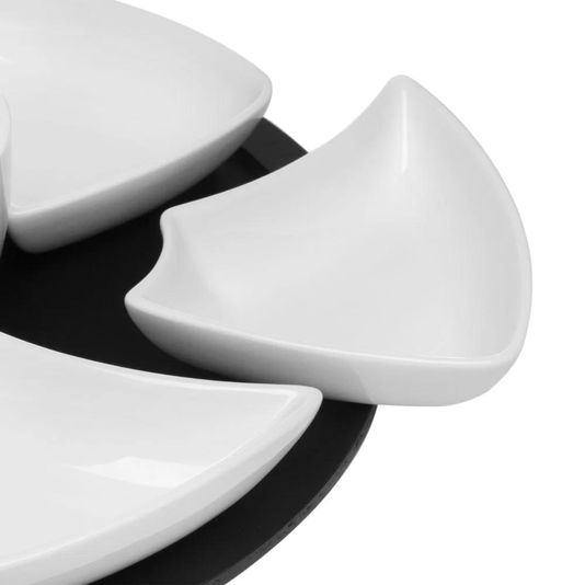 Petisqueira De Porcelana Giratória Com 8 Peças HausKraft
