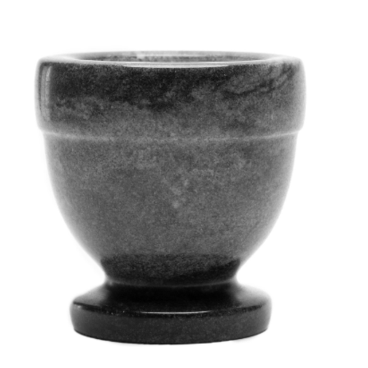 Pilão Com Socador Em Mármore Preto 10,5x10,5cm