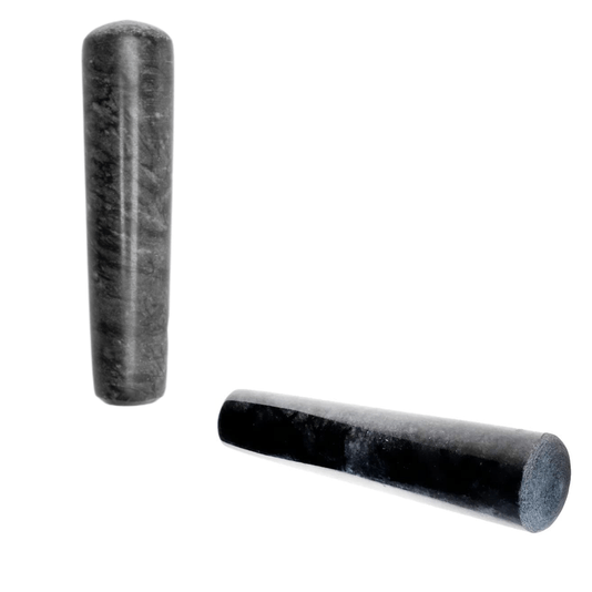 Pilão Com Socador Em Mármore Preto 10,5x10,5cm