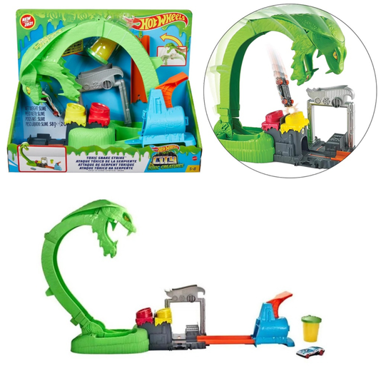 Pista de Percurso Hot Wheels City Ataque Tóxico da Serpente