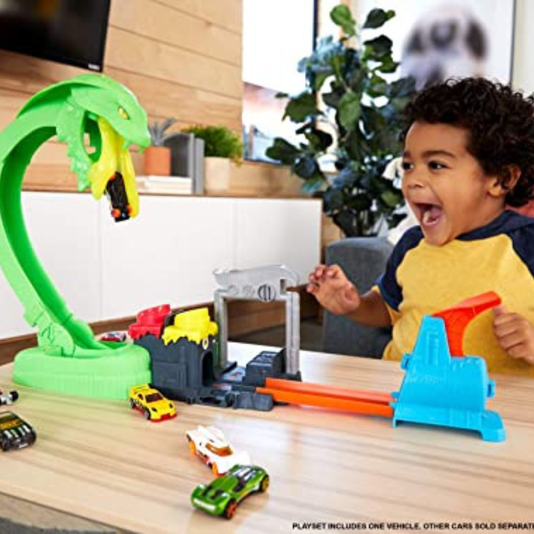 Pista de Percurso Hot Wheels City Ataque Tóxico da Serpente