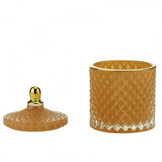 Potiche Vidro Decorativo Laranja Rojemac