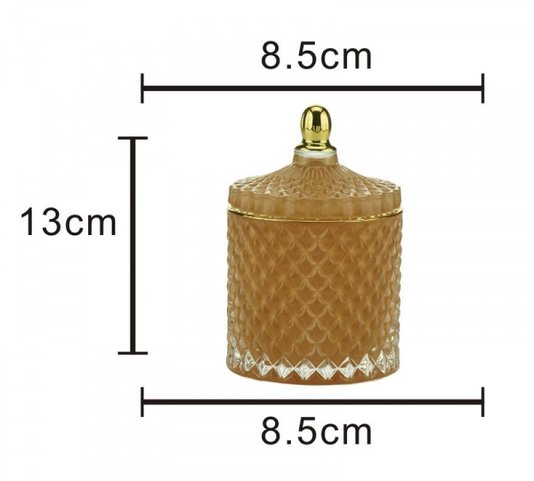 Potiche Vidro Decorativo Laranja Rojemac