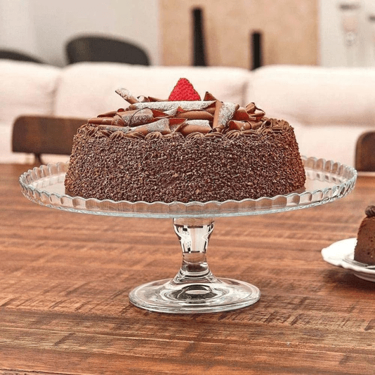 Prato Para Bolo Patisserie De Vidro Com Pé 32cm
